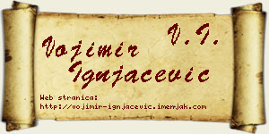 Vojimir Ignjačević vizit kartica